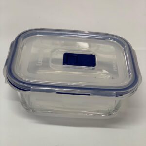 קופסא זכוכית לומינארק קטנה עם מכסה פלסטיק